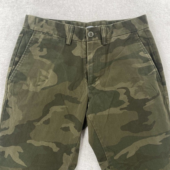 Old Navy Pants Mens 29X30 Green Camouflage Print Ultimate Slim Straight Leg Camo - Picture 3 of 15